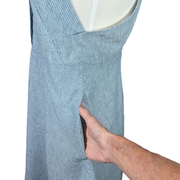 Annie 50 Women’s Linen Blend Striped Sundress with Criss-Cross Straps Med EUC - Picture 10 of 15